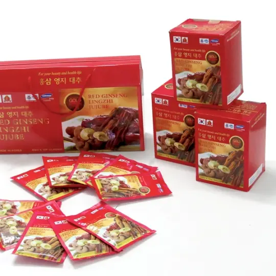 Túi Nước Hồng Sâm Linh Chi Táo Đỏ Koreainsam Red Ginseng Jujube (Hộp 10 Gói)