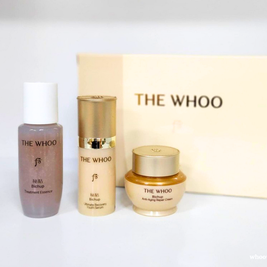 Set Mini Bichup 3 món tái sinh da cao cấp Recovery Youth Serum- Repair Cream - Essence