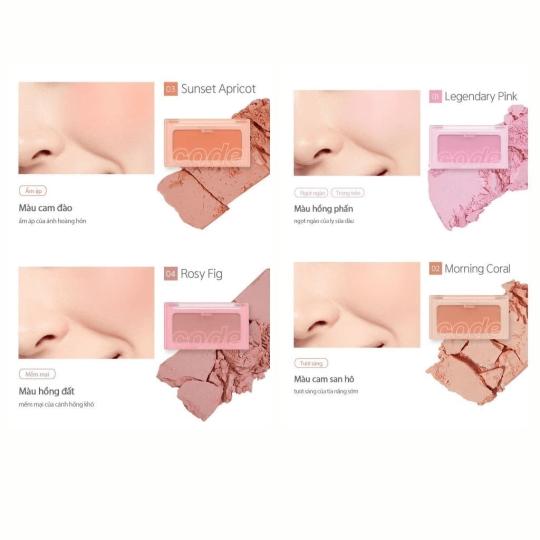  Phấn má hồng mịn lì Code Glokolor Touch Blushter 3.5g
