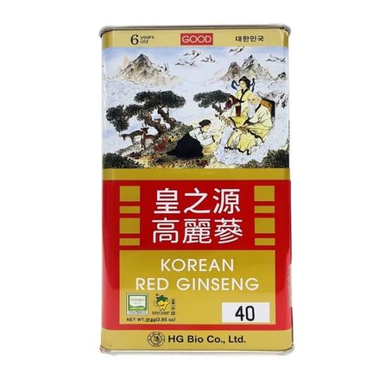 Hồng sâm củ khô hộp thiếc HG Bio 37.5g