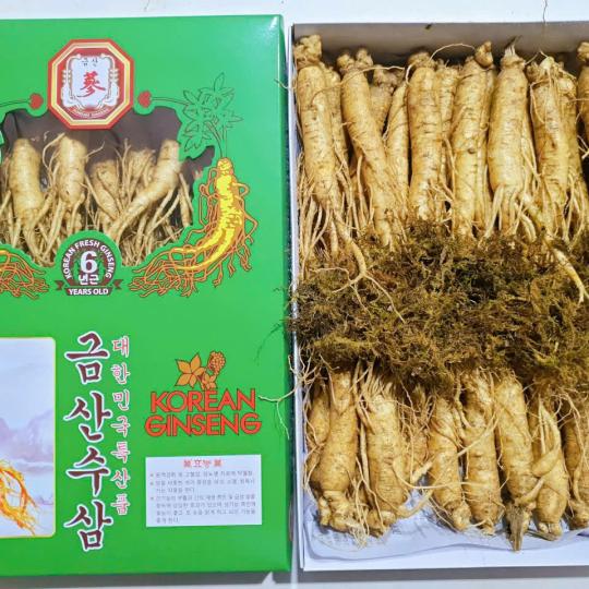 Củ sâm tươi Hàn Quốc 6 năm 1kg_(loại nhỏ 23 đến 25 củ/kg)