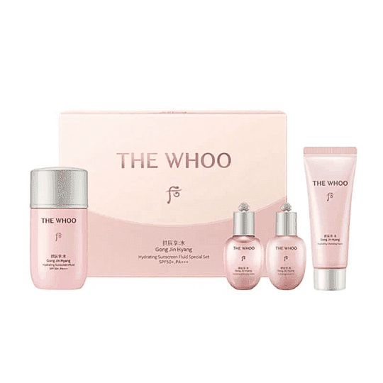 Bộ Kem chống nắng Whoo Gongjinhyang Soo Hydrating Suncreen Fluid Special Set