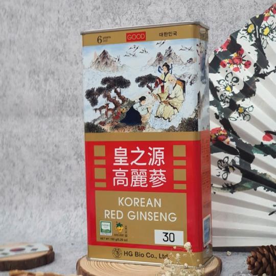 Hồng sâm củ khô hộp thiếc HG Bio 150g