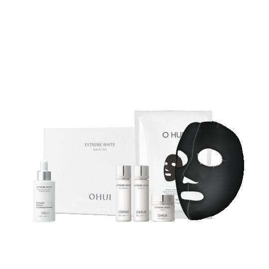 Bộ Tinh chất mờ nám trắng da OHUI Extreme White Ampouse special set