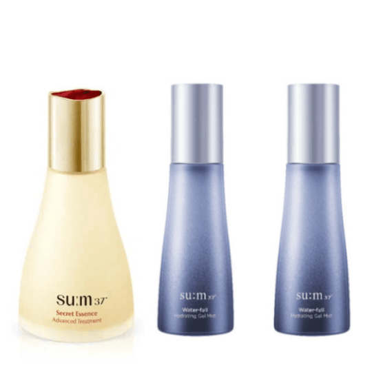 Bộ Xịt khoáng Sum37 Waterfull Hydrating Gel Mist Set 2pcs (60ml+60ml) và Nước thần giảm nếp nhăn trên da Sum37 Secret Essence 80ml