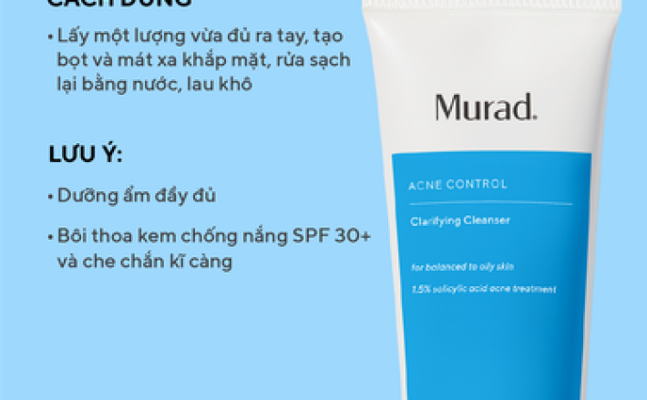 Sữa Rửa Mặt Làm Sạch Ngừa Mụn - Murad Clarifying Cleanser 148ml