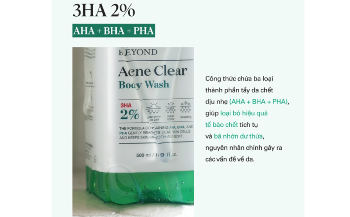 Sữa tắm ngăn ngừa mụn cơ thể Beyond Acne Clear Body Wash 500ml