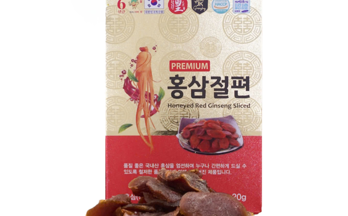 Hồng sâm thái lát tẩm mật ong Hàn Quốc Premium hộp 200g