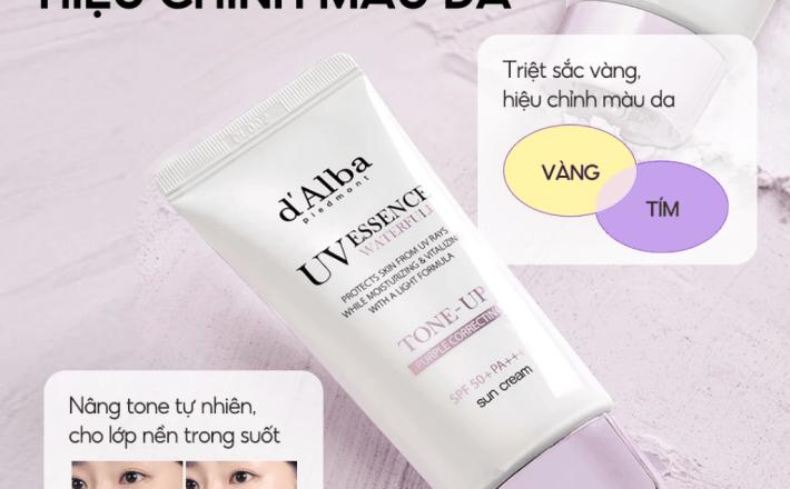 Kem chống nắng trắng d 'Alba Truffle Tone Up Purple 50ml