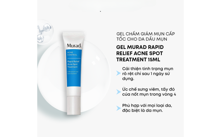 Gel Chấm Giảm Mụn Cấp Tốc - MURAD RAPID RELIEF ACNE SPOT TREATMENT 15ML