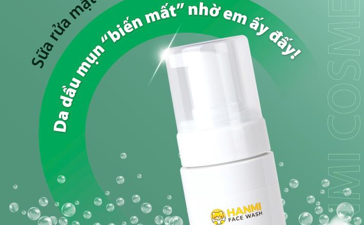 Sữa Rửa Mặt Sạch Sâu Tạo Bọt Làm Sáng Da Hỗ Trợ Mờ Vết Thâm & Tái Tạo Da Mới Hanmi Herb Solution 150ml
