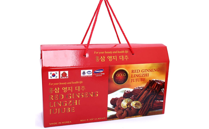 Túi Nước Hồng Sâm - Linh Chi -Táo Đỏ Red Ginseng Jujube - Koreainsam (Hộp 10 Gói x 3)