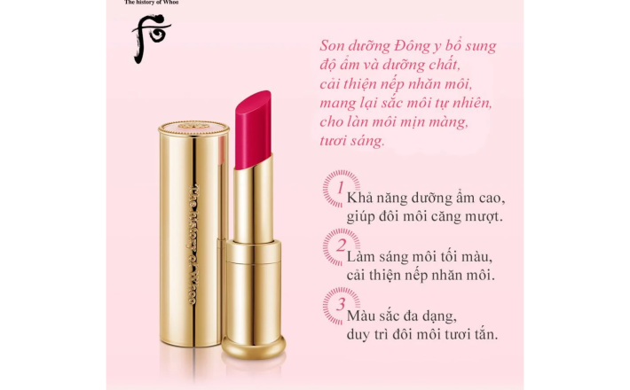 Son Dưỡng Môi Đông Y Whoo Gongjinhyang Mi Glow 3.3g