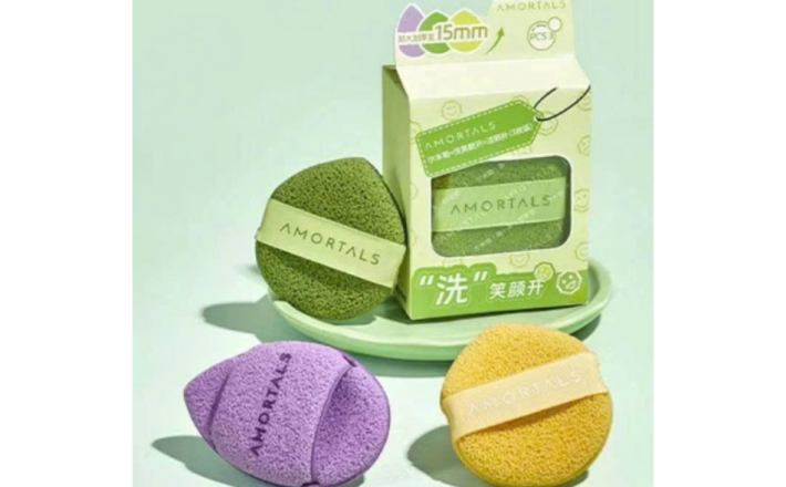 Bông Mút Rửa Mặt Amortals Dạng Giọt Nước Hỗ Trợ Rửa Mặt Chuyên Sâu, set 3 miếng