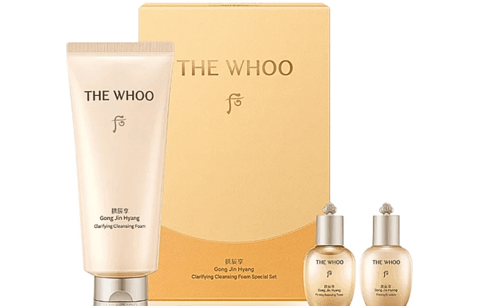 Bộ sản phẩm rửa mặt The Whoo Gong Jin Hyang Clarifying Cleansing Foam Special Set