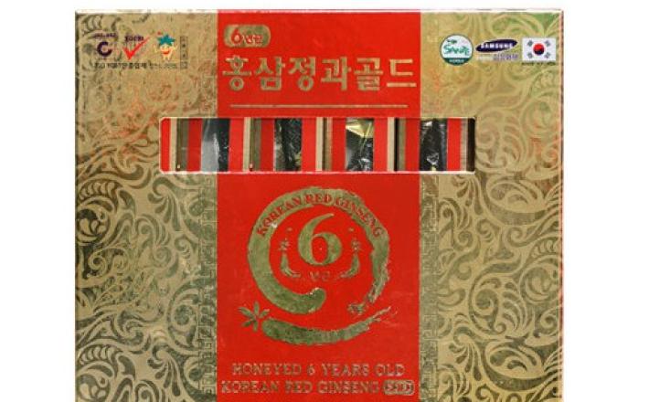 Hồng sâm tẩm mật ong 6 năm tuổi 300g (50g/củ x 6củ/ hộp)