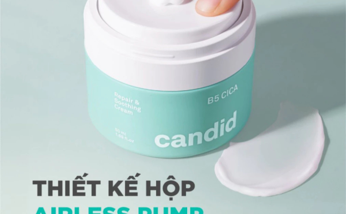 Bộ đôi hỗ trợ cải thiện và phục hồi làn da Candid Retinol 0.5% 30ml & Kem dưỡng B5 Cica 50ml