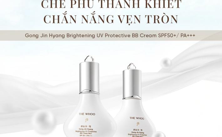 Kem nền trang điểm sáng da, chống nắng GongJinHyang Brightening UV Protective BB Cream No2 SPF 50++/PA+++