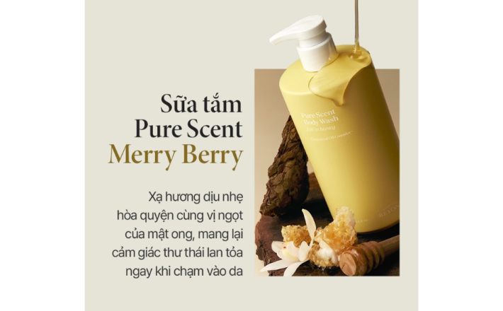 Sữa tắm thuần chay dưỡng ẩm chuyên sâu mùi xạ hương ấm và mật ong ngọt ngào Beyond Pure Scent in Honey Body wash 700ml