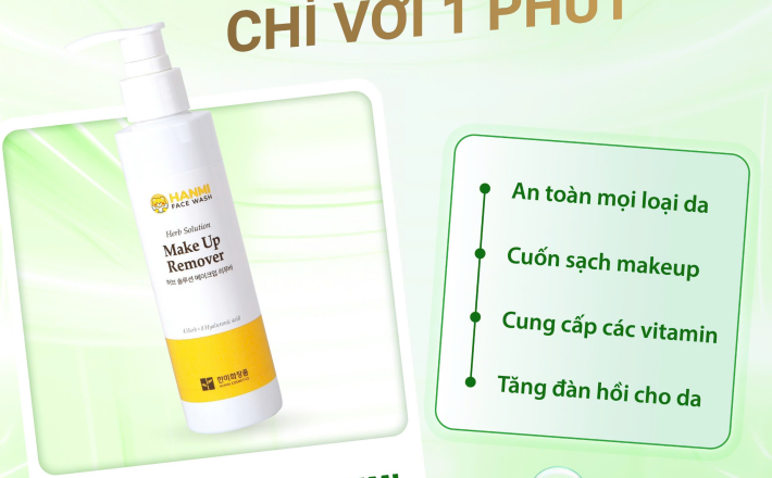 Nước Tẩy Trang Hanmi Herbal Solution 150Ml