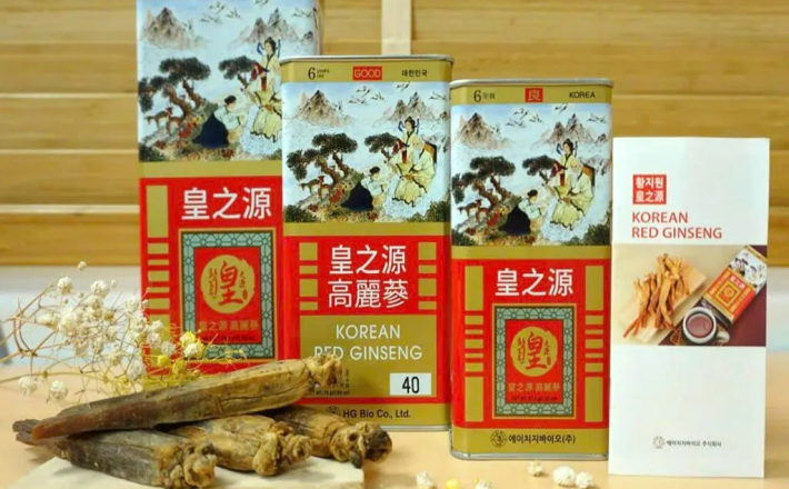 Hồng sâm củ khô hộp thiếc HG Bio 300g