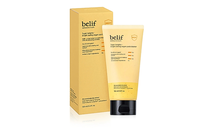 Sữa rửa mặt làm sáng da Belif Super Knights Bright Toning Vegan Pack Cleanser 150ml