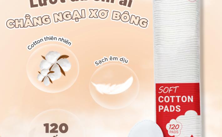 Combo 5 Gói Bông Tẩy Trang Horus Soft Cotton Pads 120 pads/gói