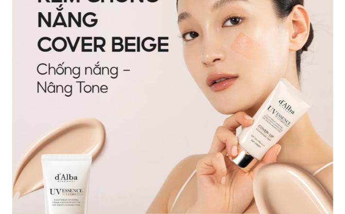 Kem chống nắng d'Alba Waterfull Tone Up SunCream nâng tone Cover Beige - 50ml (SPF50 + PA + + + +)