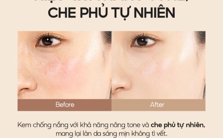 Kem chống nắng d'Alba Waterfull Tone Up SunCream nâng tone Cover Beige - 50ml (SPF50 + PA + + + +)