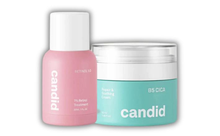 Bộ đôi hỗ trợ cải thiện và phục hồi làn da Candid Retinol 0.5% 30ml & Kem dưỡng B5 Cica 50ml