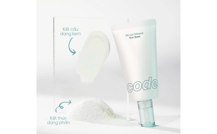 Kem lót kiềm dầu, nâng tông, chống nắng SPF 50+ PA+++ Code Glokolor Oil Cut Mineral Sun Base 35ml
