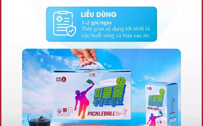 Nước uống hồng sâm Pickleball Jung Kian 6 – 30 gói x 50ml