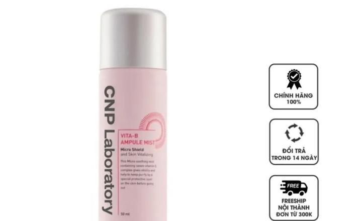 Xịt khoáng phức hợp Vitamin B dưỡng sáng da CNP Laboratory Vita-B Ampule Mist 50ml