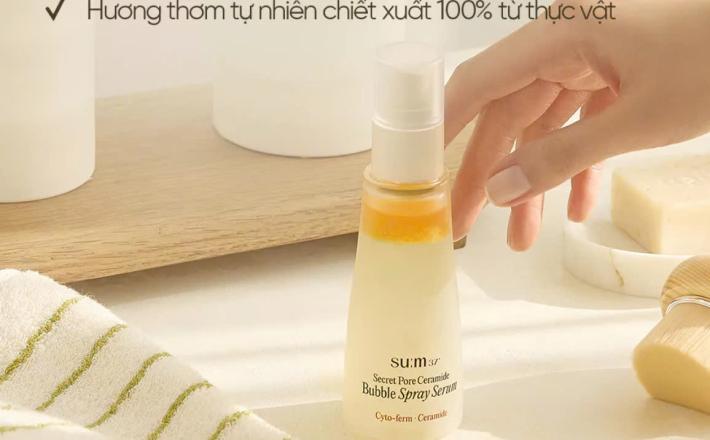 Tinh chất dạng xịt Su:m37 Secret Pore Ceramide Bubble Spray Serum 60ml