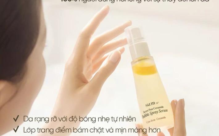 Tinh chất dạng xịt Su:m37 Secret Pore Ceramide Bubble Spray Serum 60ml