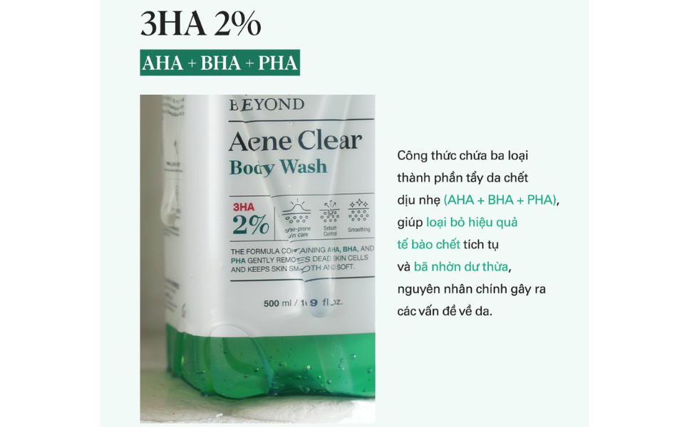 Sữa tắm ngăn ngừa mụn cơ thể Beyond Acne Clear Body Wash 500ml