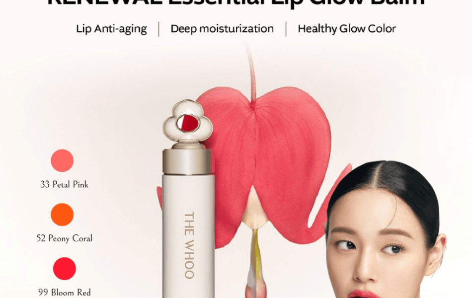 Son dưỡng môi đông y có màu The whoo Essential Lip Glow Balm