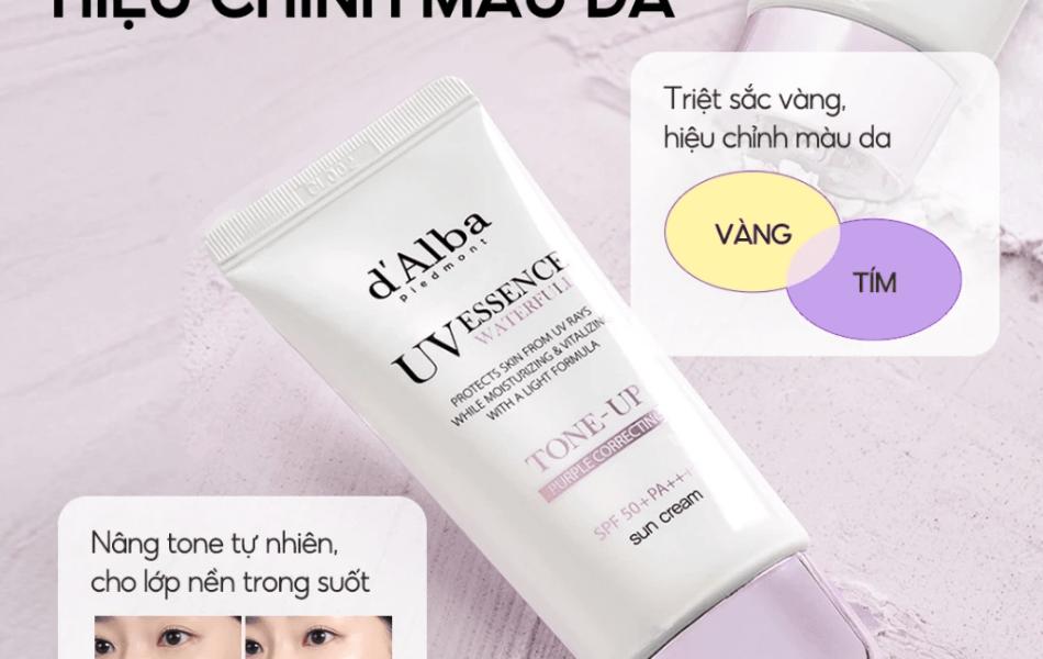 Kem chống nắng trắng d 'Alba Truffle Tone Up Purple 50ml