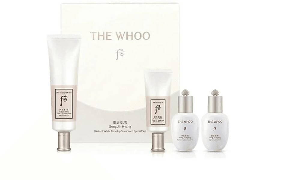 Bộ Kem chống nắng nâng tông da THE WHOO Gong jin hyang Seol Radiant White Tone Up Sunscreen SPF50+,PA++++ 50ml