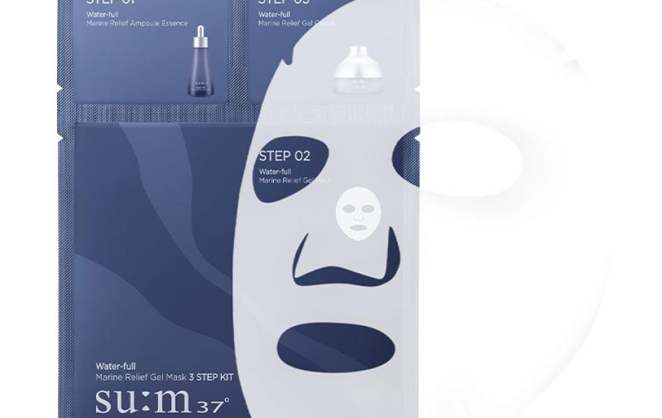 Mặt Nạ Cấp Nước Sum37 Water-full 3-step Mask Y23 (Hộp 10 miếng)