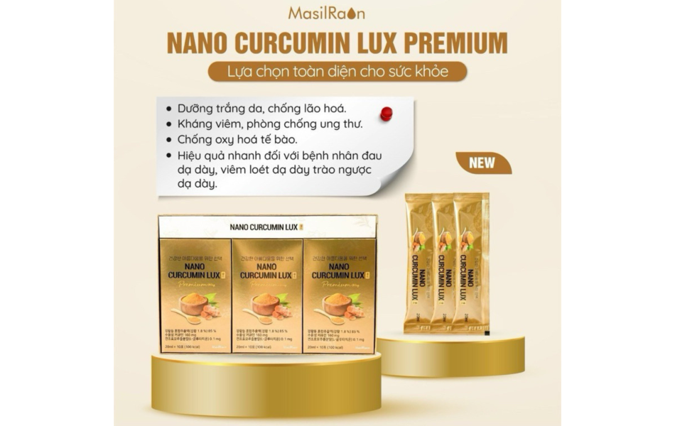 Nghệ Nano Curcumin Masilraon Lux Premium 160mg (20ml x 30 gói)