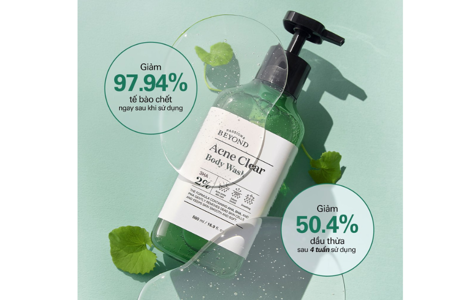 Sữa tắm ngăn ngừa mụn cơ thể Beyond Acne Clear Body Wash 500ml