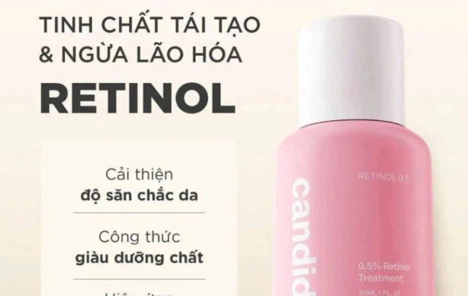 Bộ đôi hỗ trợ cải thiện và phục hồi làn da Candid Retinol 0.5% 30ml & Kem dưỡng B5 Cica 50ml