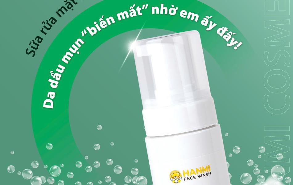 Sữa Rửa Mặt Sạch Sâu Tạo Bọt Làm Sáng Da Hỗ Trợ Mờ Vết Thâm & Tái Tạo Da Mới Hanmi Herb Solution 150ml