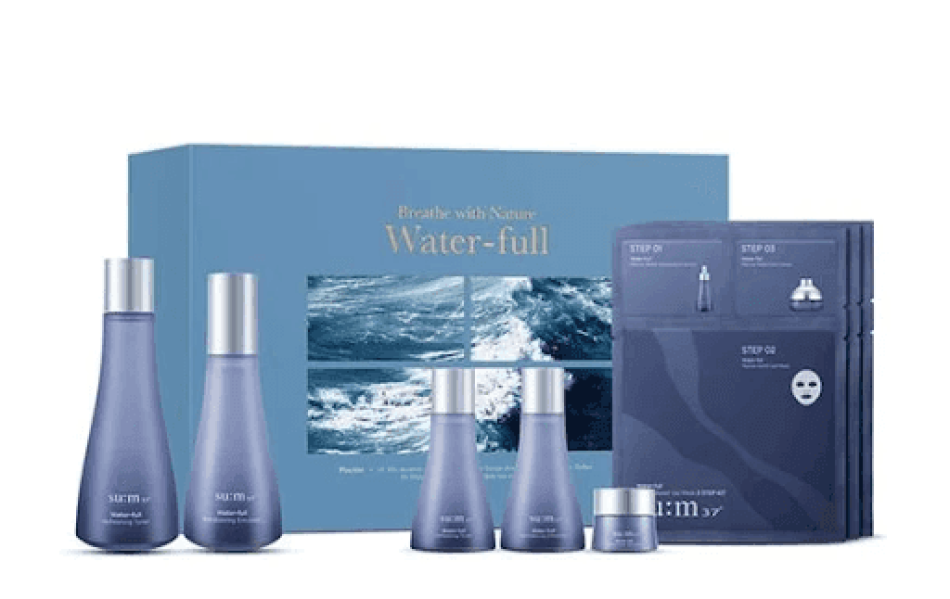 Bộ cấp nước dưỡng da căng mướt chuyên sâu Sum37 Water-full set