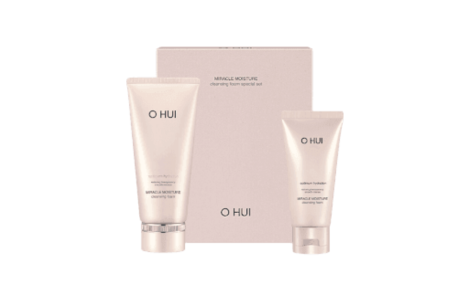 Bộ Sữa Rửa Mặt Dưỡng Ẩm OHUI Miracle Moisture Cleansing Foam (200ml +100ml)