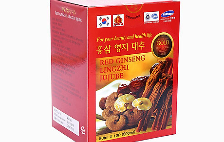 Túi Nước Hồng Sâm Linh Chi Táo Đỏ Koreainsam Red Ginseng Jujube (Hộp 10 Gói)