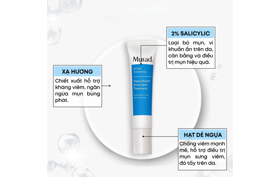 Gel Chấm Giảm Mụn Cấp Tốc - MURAD RAPID RELIEF ACNE SPOT TREATMENT 15ML