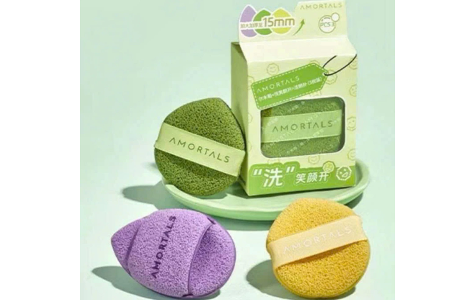 Bông Mút Rửa Mặt Amortals Dạng Giọt Nước Hỗ Trợ Rửa Mặt Chuyên Sâu, set 3 miếng