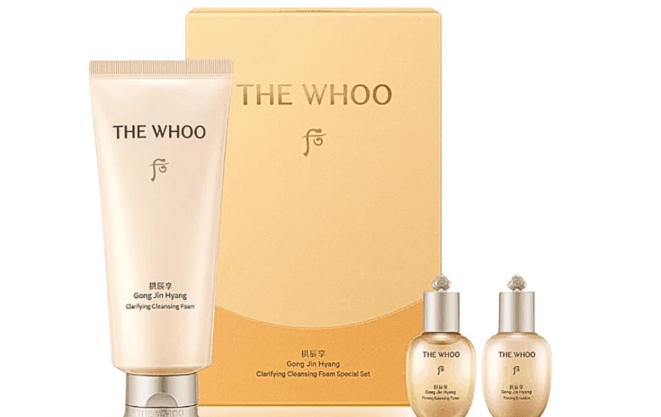 Bộ sản phẩm rửa mặt The Whoo Gong Jin Hyang Clarifying Cleansing Foam Special Set